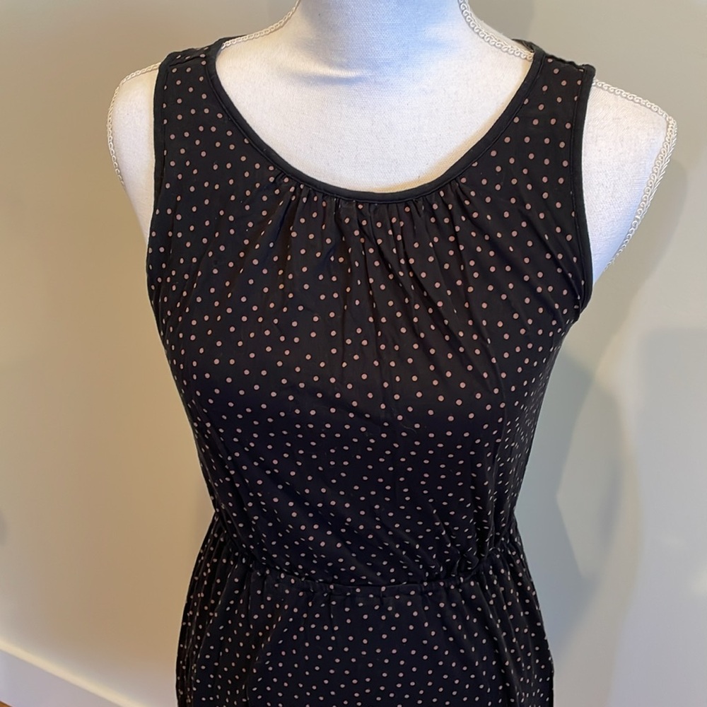 Comfy Black Polka Dot LOFT dress XS